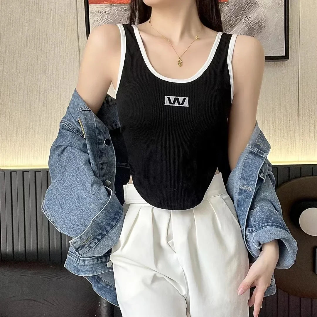 Women Irregular Tops For Women Sexy Crop Tops Summer Sleeveless Sweet Tops Cloth Summer Y2K For Women 2025