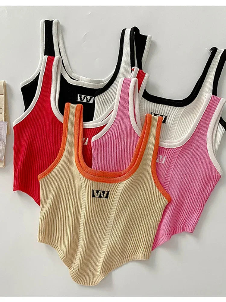 Women Irregular Tops For Women Sexy Crop Tops Summer Sleeveless Sweet Tops Cloth Summer Y2K For Women 2025