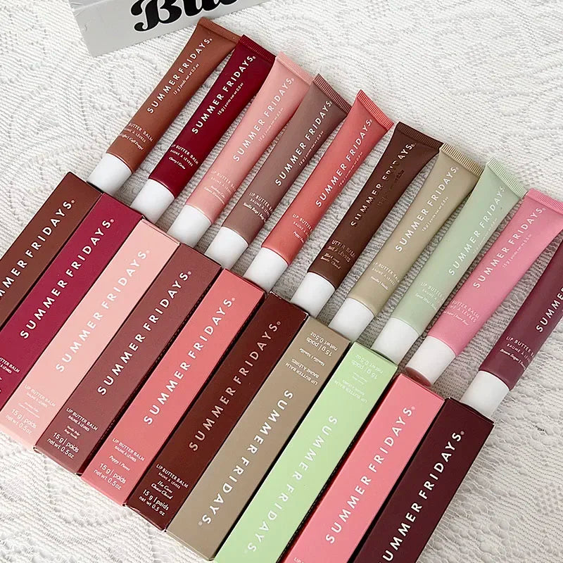 Summer Fridays Iced Coffee Lip Balm Mini Lip Gloss Set New Moisturizing Transparent Smooth Soft Tube Mirror Lipstick Lip Makeup