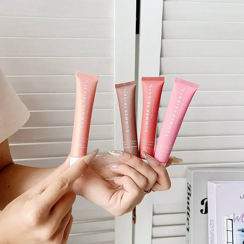 Summer Fridays Iced Coffee Lip Balm Mini Lip Gloss Set New Moisturizing Transparent Smooth Soft Tube Mirror Lipstick Lip Makeup