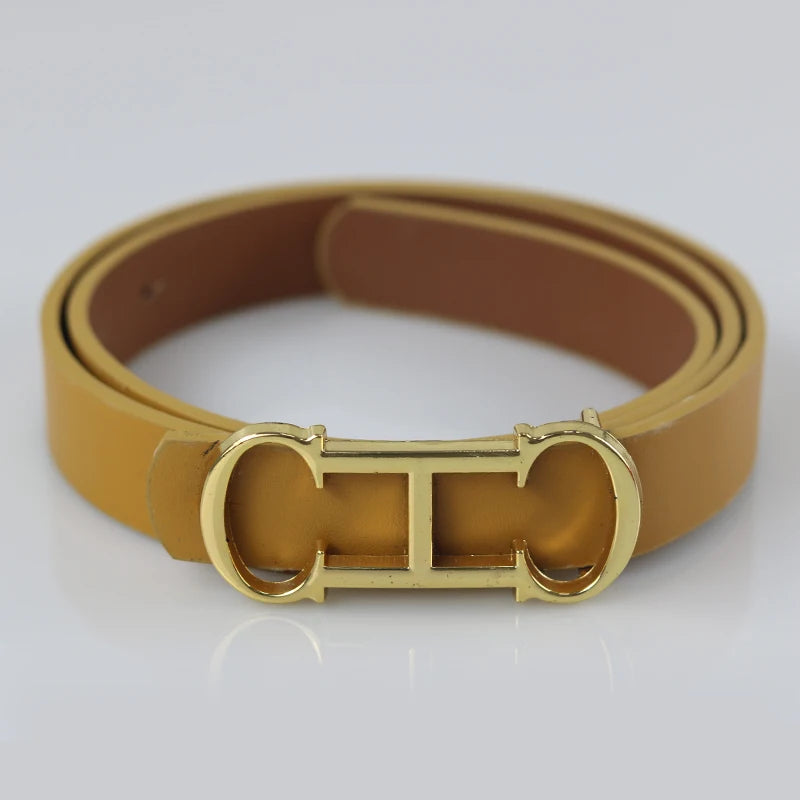 CH Fashionable Women's Belt Designer 2025 New PVC Material Length Adjustable Send Perforated Gift Box Package Women's Belt