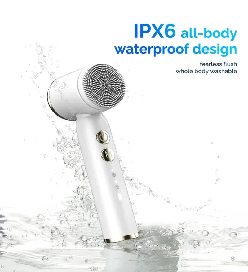 IPX6 Waterproof Electric Cleansing Brush 6 In1 Sonic Rotating Deep Cleansing Brush Remove Acne Pore Skin Rejuvenation Beauty