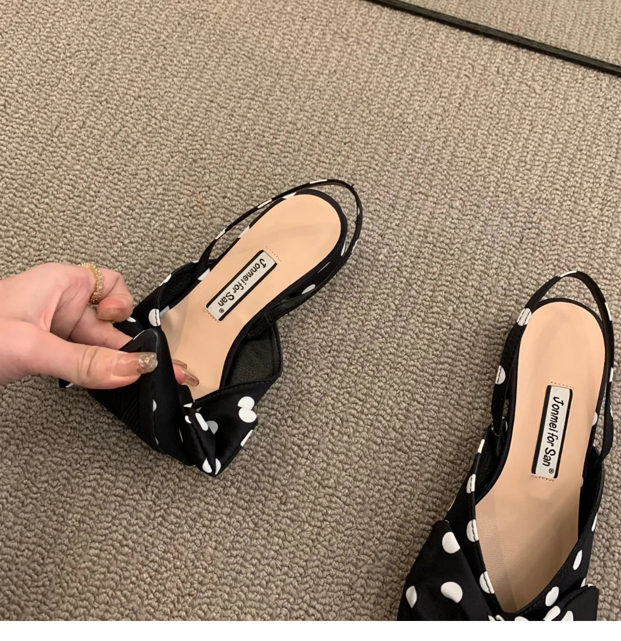 Women's Sandals Fashion Low Heels Sandals Women Shoes Elegant Pointed Straps Fashion Party Pumps Sandalias De Mujer 2023