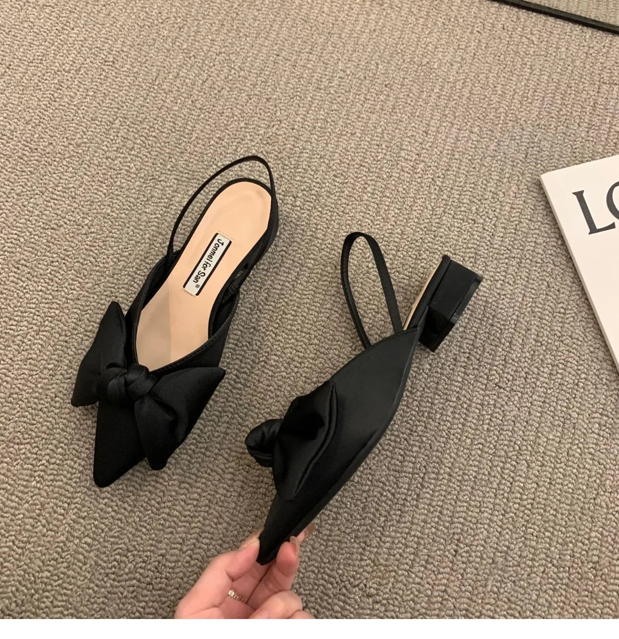 Women's Sandals Fashion Low Heels Sandals Women Shoes Elegant Pointed Straps Fashion Party Pumps Sandalias De Mujer 2023