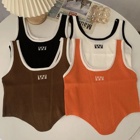 Women Irregular Tops For Women Sexy Crop Tops Summer Sleeveless Sweet Tops Cloth Summer Y2K For Women 2025
