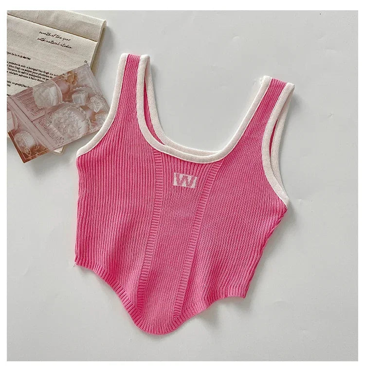 Women Irregular Tops For Women Sexy Crop Tops Summer Sleeveless Sweet Tops Cloth Summer Y2K For Women 2025