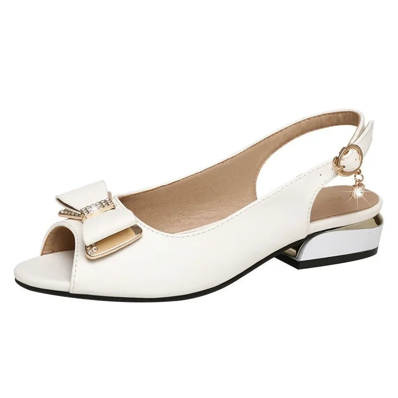 Sapatos Femininas Female Fashion White Patent Leather Open Toe High Quality Shoes Women Classic Black Comfort Office Shoes B112