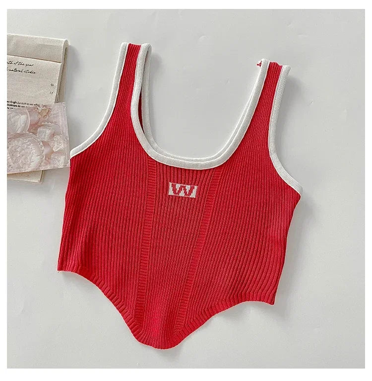 Women Irregular Tops For Women Sexy Crop Tops Summer Sleeveless Sweet Tops Cloth Summer Y2K For Women 2025