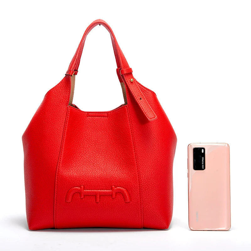 Retro Style Women's New 2024 Solid Color Shoulder Bag Versatile Commuter Women's Large Capacity Handbag