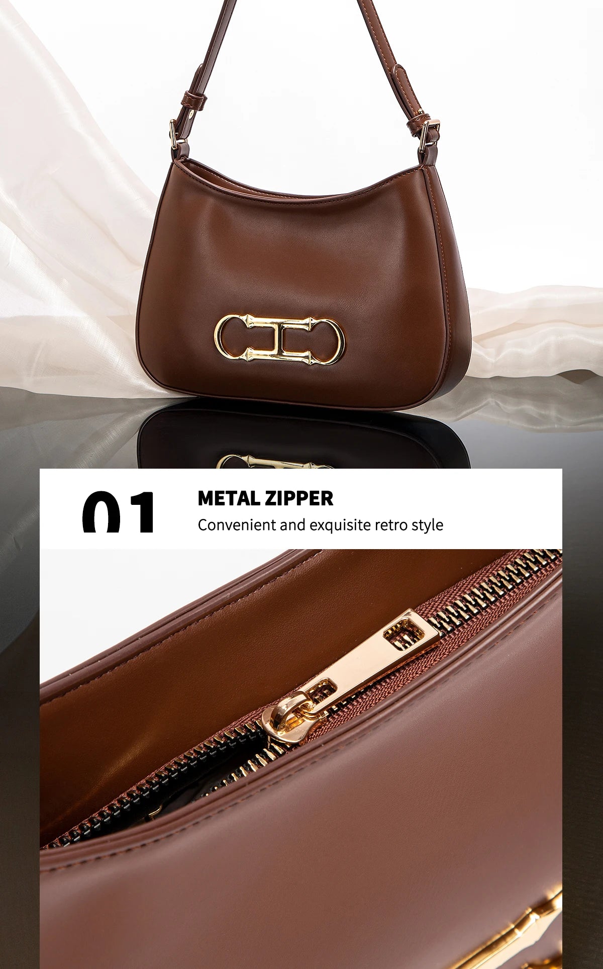 Fashion Classic Women's New Shoulder Bag Solid Color Retro Style Party Date Women's Shoulder Bag