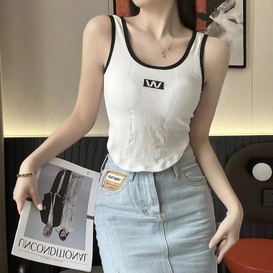 Women Irregular Tops For Women Sexy Crop Tops Summer Sleeveless Sweet Tops Cloth Summer Y2K For Women 2025