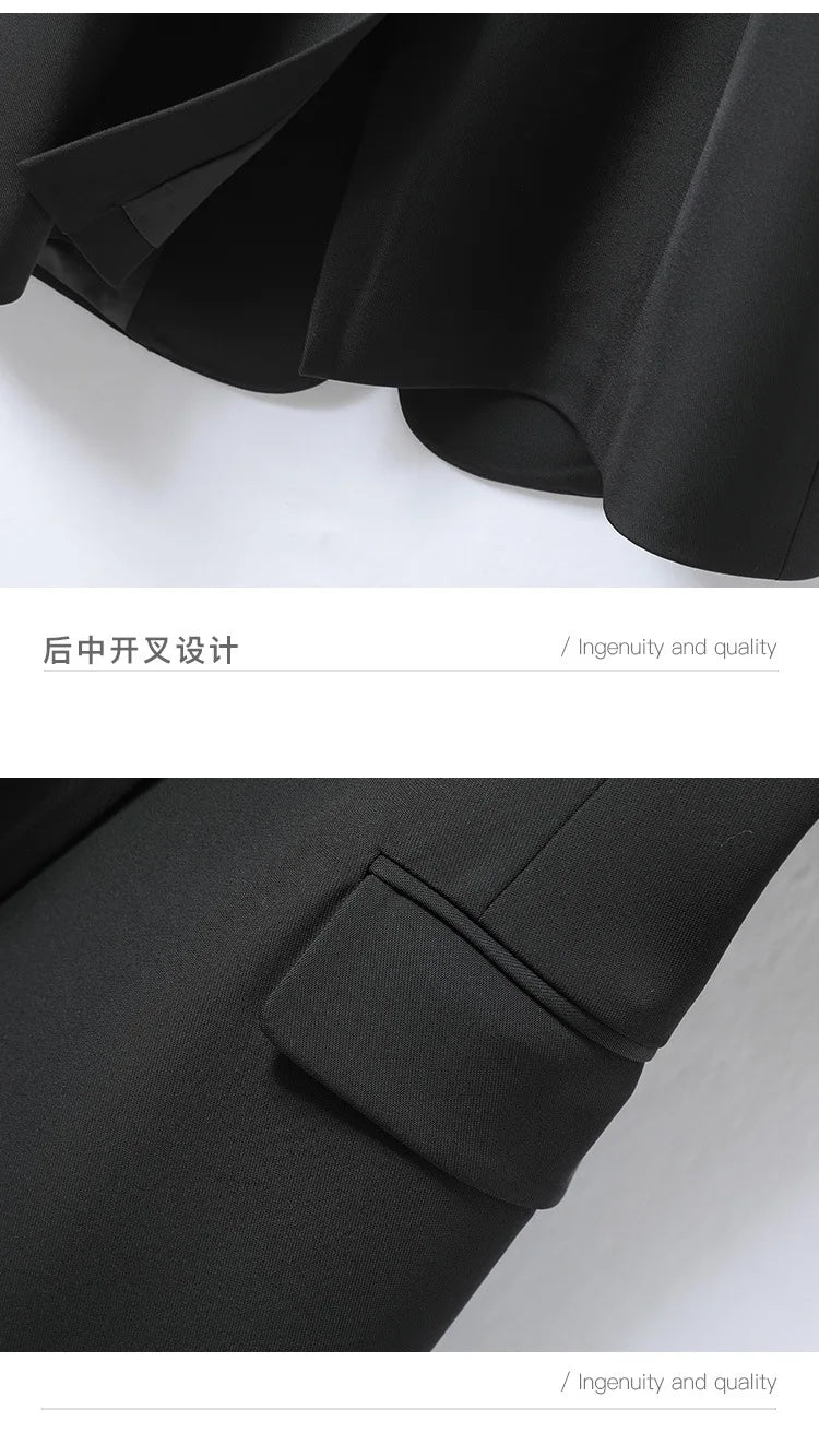 Black Suit Vest Women's Jacket Women's Vest 2025 Summer New Versatile Sweatshirt Collar Suit Jacket Trendy Commuting Vest