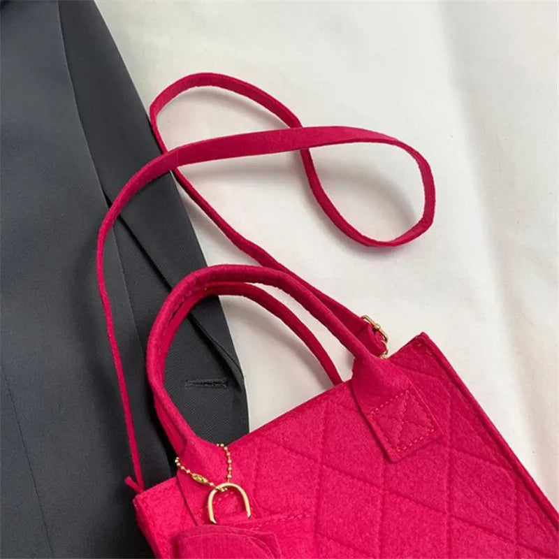3pcs/set Embossed Women's Handbag Stylish Crossbody Bag Clutch and Wallet, Solid Color Square Shoulder Bag, Fabric for Daily Use