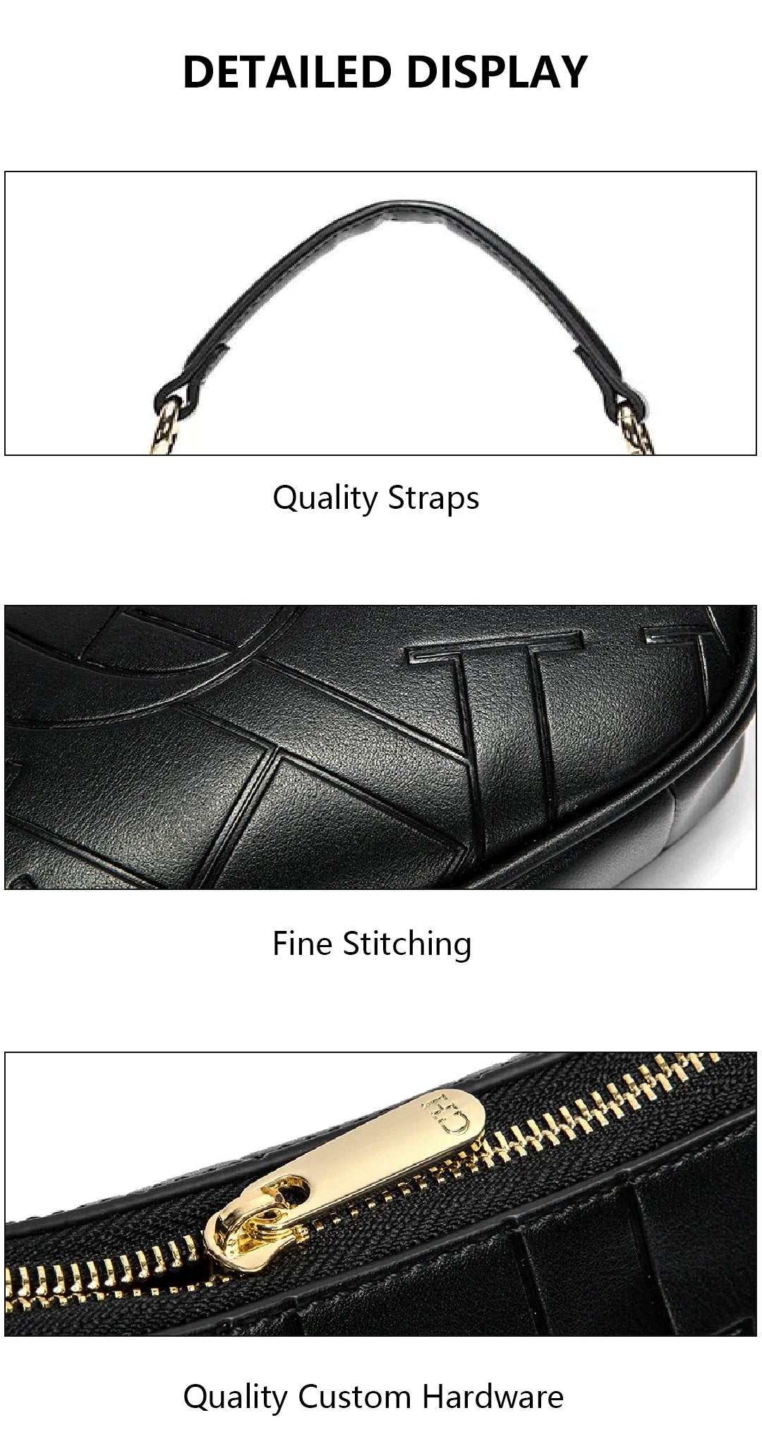 CH Women's Handbag Fashion Partition Durable Luxury Brand Fashion Large Capacity Bent Moon Bag Simple Shoulder Crossbody Bag