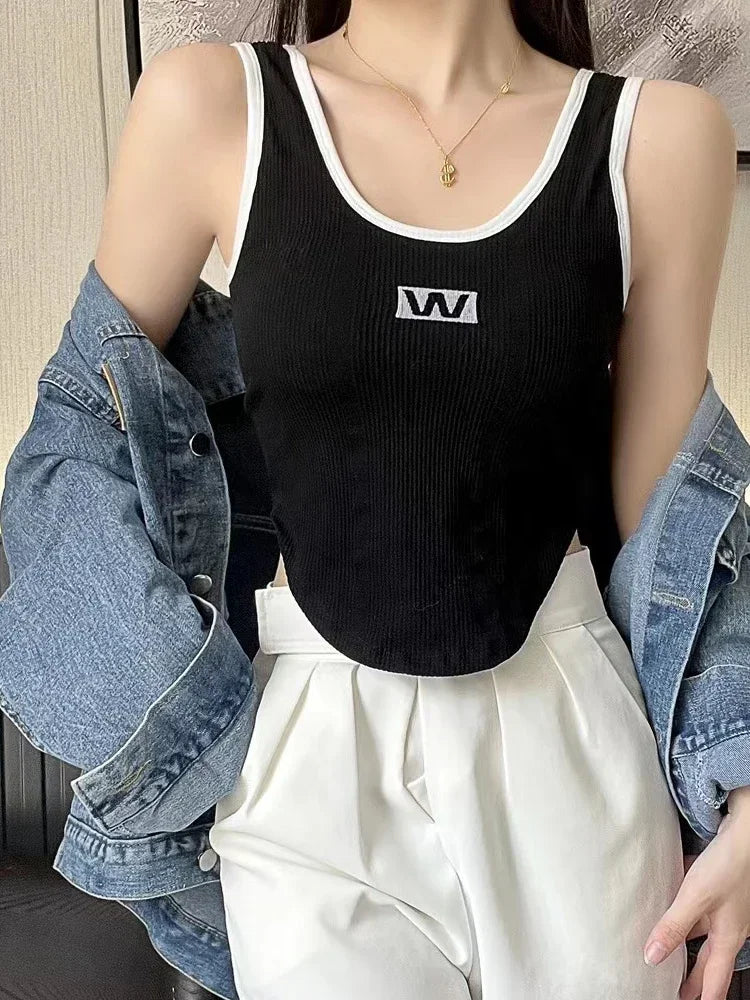 Women Irregular Tops For Women Sexy Crop Tops Summer Sleeveless Sweet Tops Cloth Summer Y2K For Women 2025