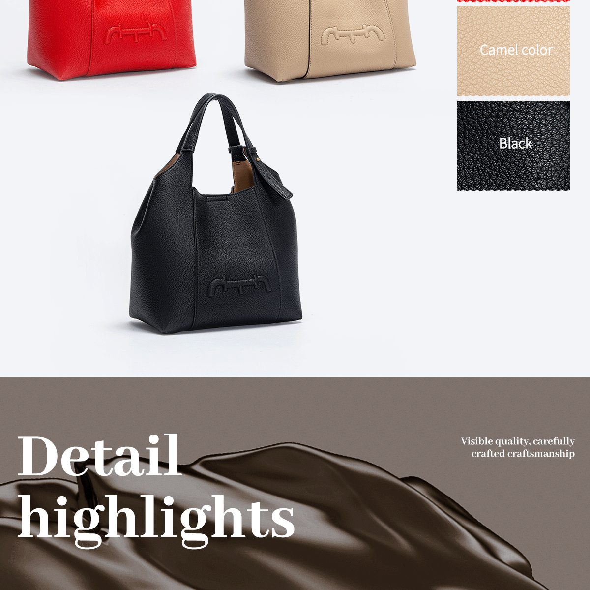 Retro Style Women's New 2024 Solid Color Shoulder Bag Versatile Commuter Women's Large Capacity Handbag